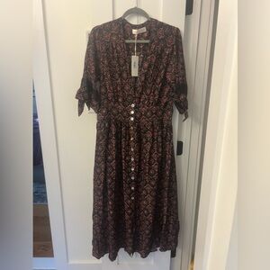 Natalie Martin Layla Button-Front Midi Dress